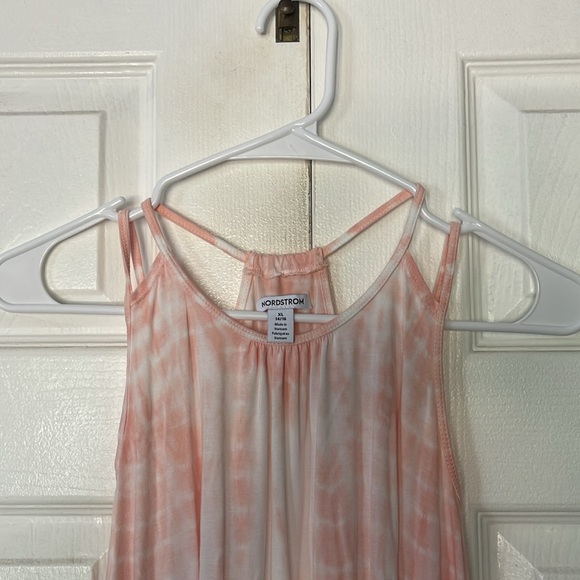 Pink Tie Dye Kids Flowy Dress - Picture 4 of 5